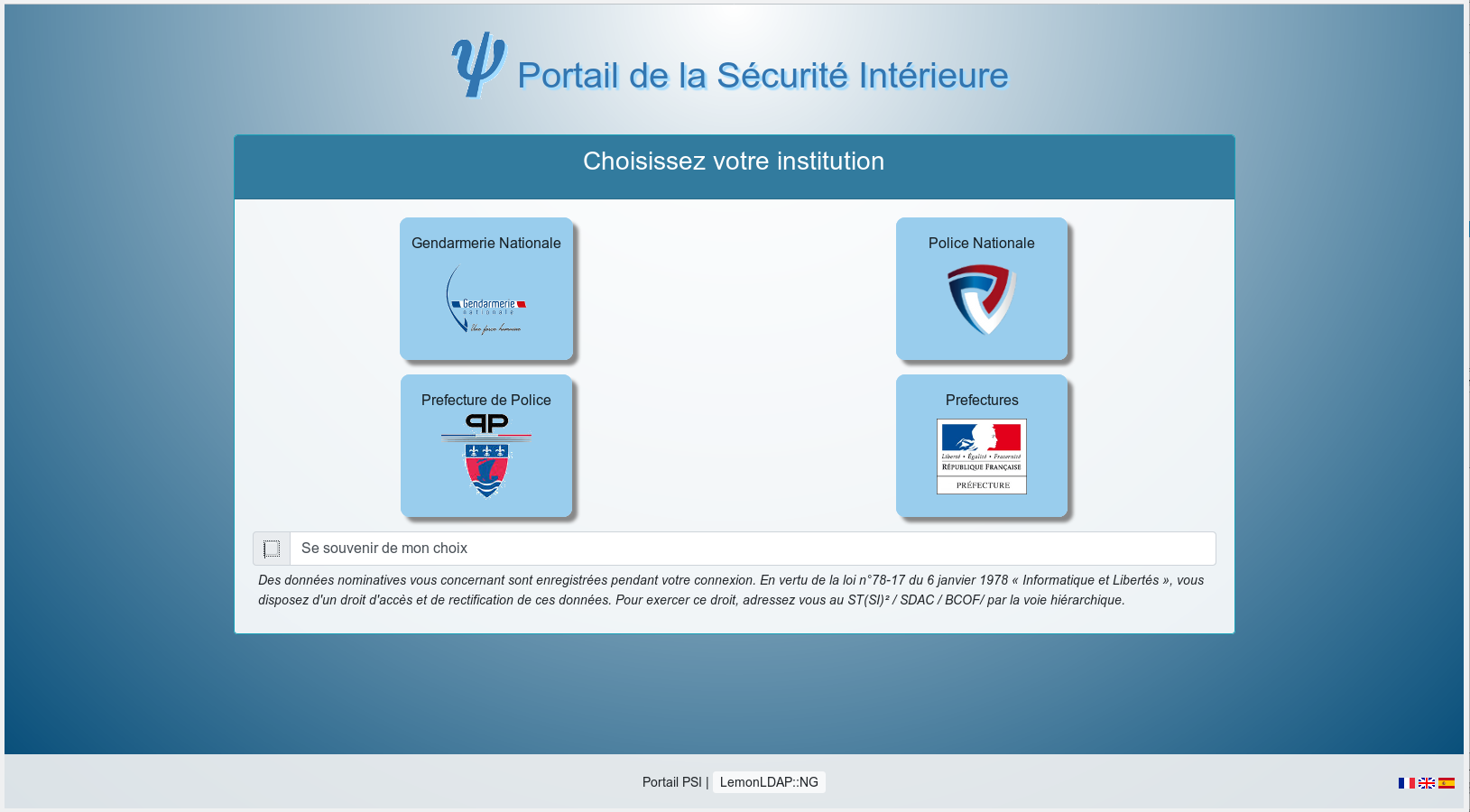 Gendarmerie Nationale / Portail de la Sécurité Intérieure